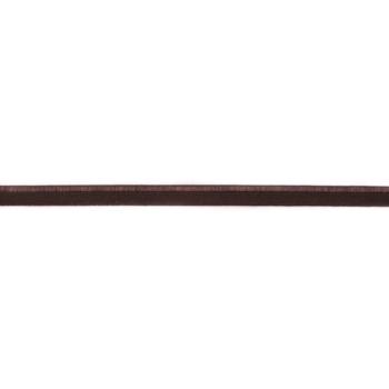 elastisches Glanz-Paspelband Schokobraun